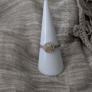 Elegant Silver and Gold-Toned Women's Ring